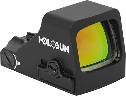 HOLOSUN HE507K-GR X2 / HS507K X2 Multi-Reticle 2 MOA Dot & 32 MOA Circle Open Reflex Pistol Sight - Durable Shake-Awake Parallax-Free Aluminum Sight for Subcompact Handguns - Green & Red Dot Options
